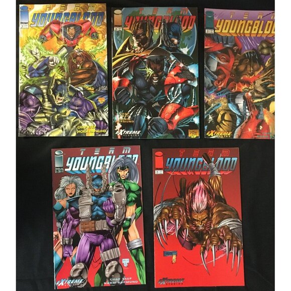 Team Youngblood Comic Books Lot of 9 Image Comics Circa 1993/1994 - Picture 1 of 11